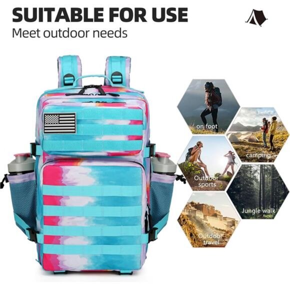 45L Tactical Assault Backpack 3 day assault pack with Molle Waterproof backpack - Picture 6 of 6